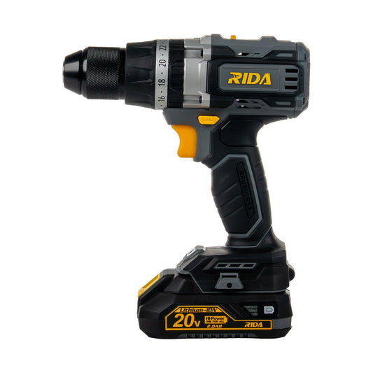 Taladro Percutor Brushless 20V RIDA LCD787-9SC con batería de litio 20V