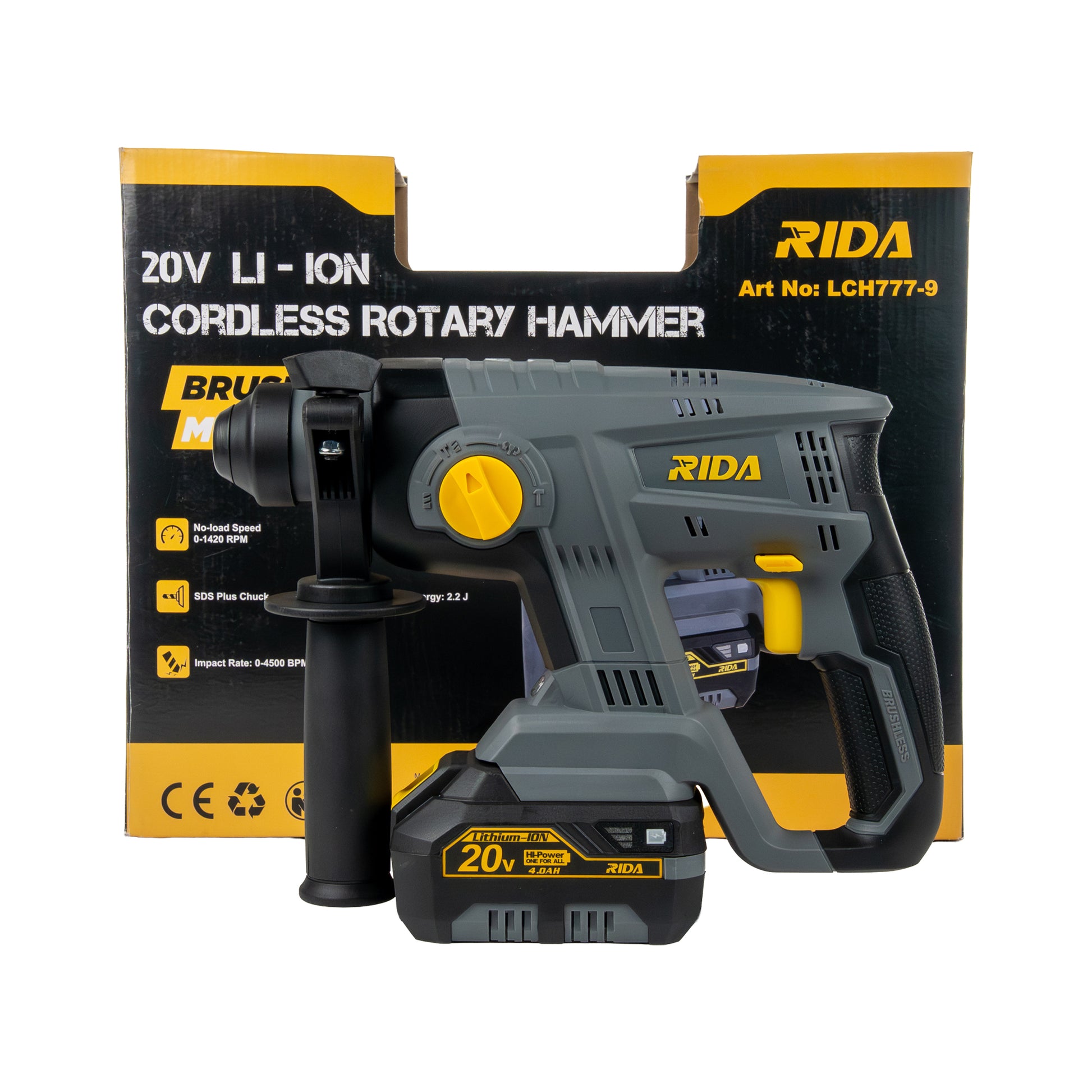 Rotomartillo Brushless 20V RIDA