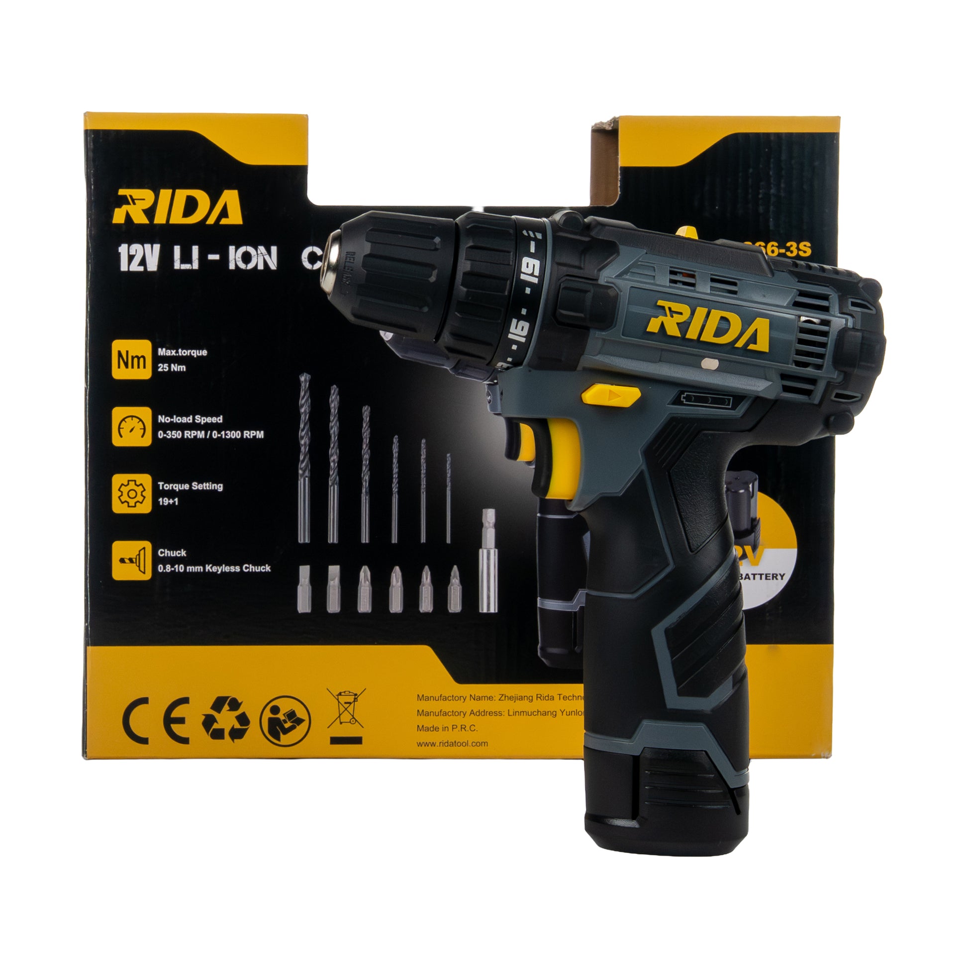 Taladro Atornillador Inalámbrico 12V RIDA